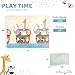 Dream On Me Play Time Reversible Baby Play Mat Foldable Extra Large Thick Foam Crawling Playmats for Toddlers Waterproof Portable Playmat, Happy Feet