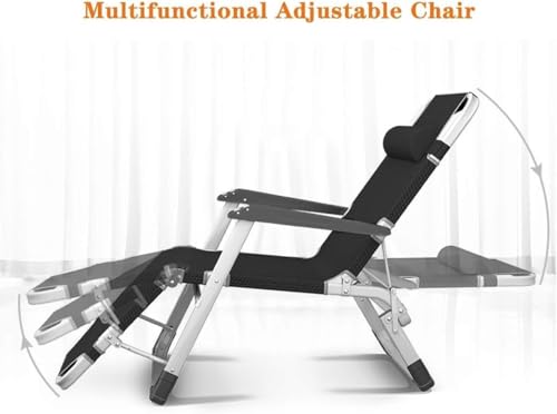 Chaises longues jardin imperméables pliables en métal noir pour se détendre sans contrainte - 4