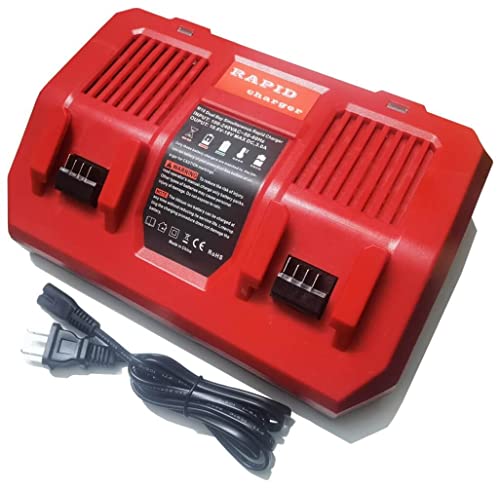 Anoitd Replace of MLK N18 DualBay Simultaneous Rapid Charger 48-59-1802 for Mil 18V Lithium Battery 48-11-1811,C18B, Li18, N18…