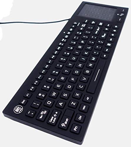 Dsi Led Backlit Silicone Keyboard With Combined Number/Touch Pad Ip68 Industrial Ikb700Bl #TOP3