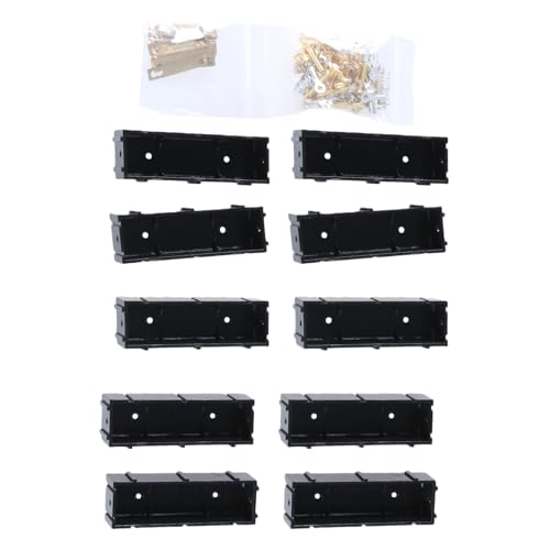 Avejjbaey Interlockings 21700 - Juego de 10 contenedores de batería con 20 conectores de cobre para dispositivos y juguetes