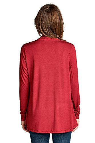 Image of Women Casual Open Front Long Sleeve Lightweight Softest Viscose Made from Bamboo Cardigan