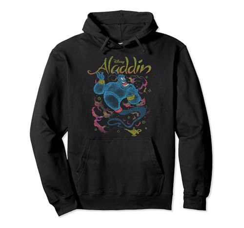 Sweat à capuche Disney Aladdin Génie imprimé rétro bleu pour fan de pop culture