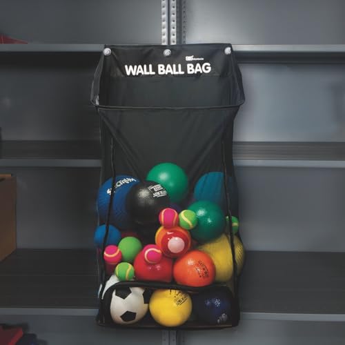 Panier et sac de balle mural noir S&S Worldwide grand format L