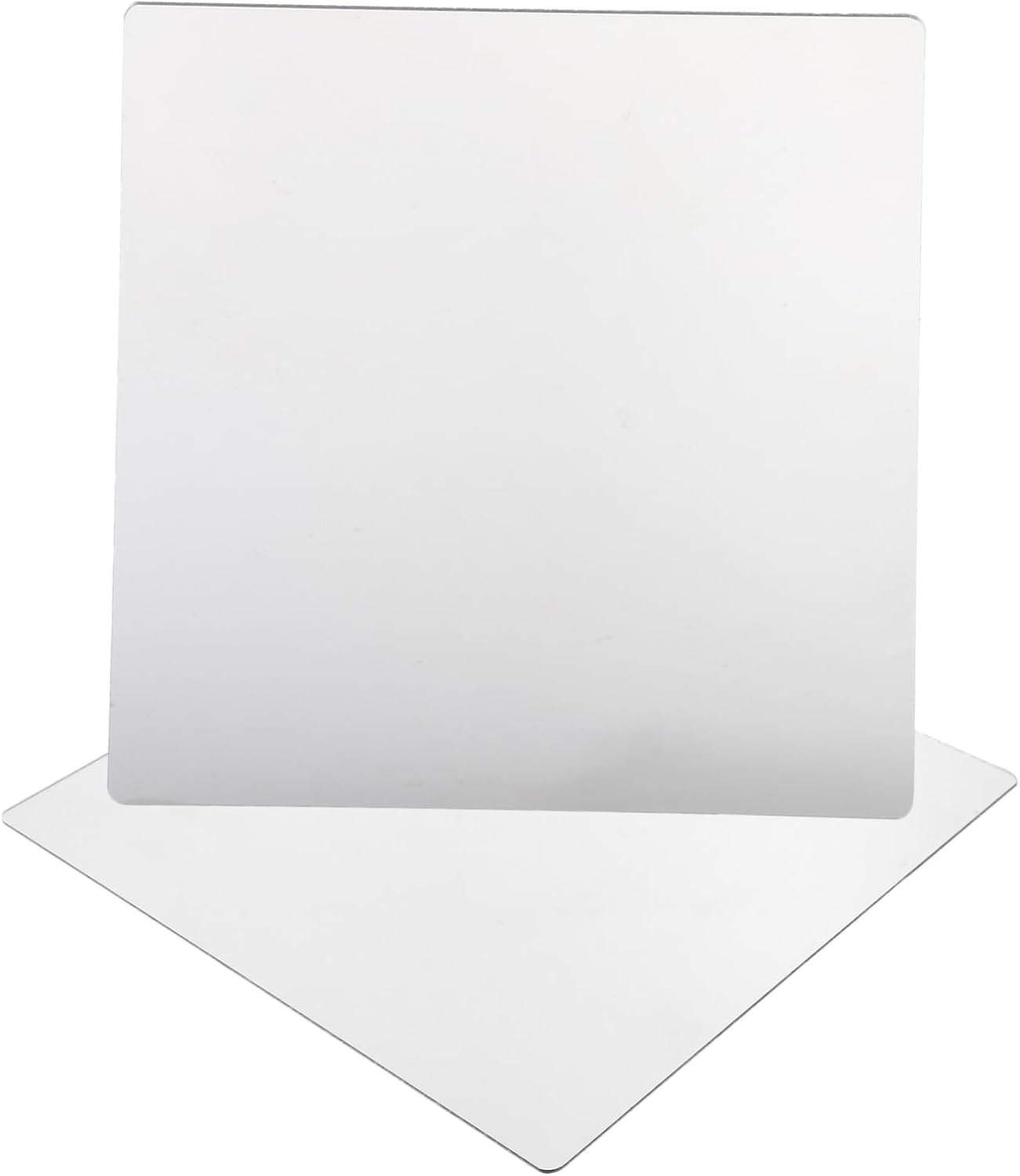 PRETYZOOM 2pcs Acrylic Adhesive Mirror Sheet for Bathrooms Wall Mounted