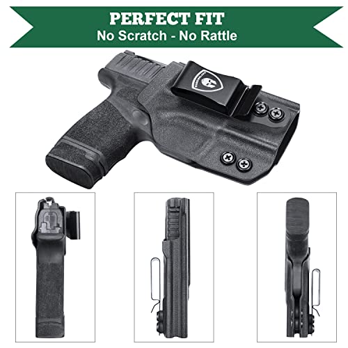 Hellcat Holster, Iwb Kydex Holster Fit: Springfield Hellcat Pistol, Inside Waistband Holster Condealed Carry For Men/Women, Adj. Cant & Retention, 1.75'' Black Oxide Steel Clip, Right Hand #TOP1