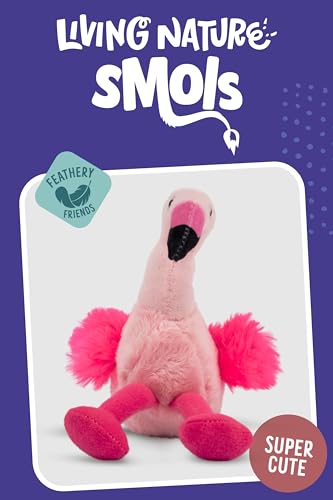 Living Nature SMOLS Flamingo modelliert dem original lebenden Tier der Natur, langlebiges Material, ideal für Natur, Wissenschaft, Schulprojekte und kinetische Bildung, Pink
