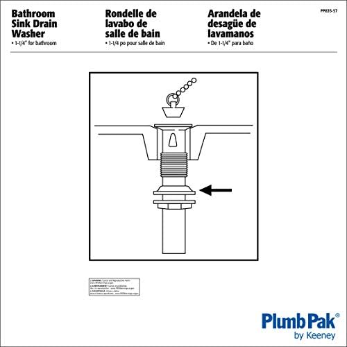Plumb Pak, 1-1/4 x 2 x 3/8" PP835-57 Rubber Washer/Gasket Basin 1-1/4-Inch by 2-Inch by 3/8-Inch, Color image 4