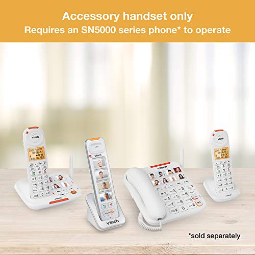 Vtech Sn5307 Amplified Photo Dial Accessory Handset With Big Buttons & Large Display For Sn5127 & Sn5147 Senior Phone Systems, Photo Dial Handset, Cordless Phone System #TOP4