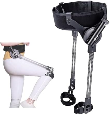 Body Power Exoskeleton Legs - Adjustable Strength Walking Aid for Elderly, Rehab Training Equipment for Hiking & Stair Climbing, M-Right Leg Support