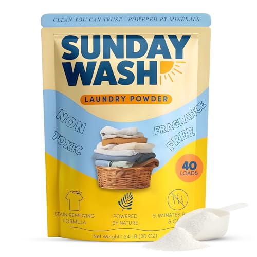 Sunday Wash Natural Laundry Detergent Powder | Mineral Based, All