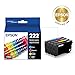 EPSON 222 Claria Ink Standard Capacity Black & Color Cartridge Combo Pack (T222120-BCS) Works with WorkForce WF-2960, Expression XP-5200