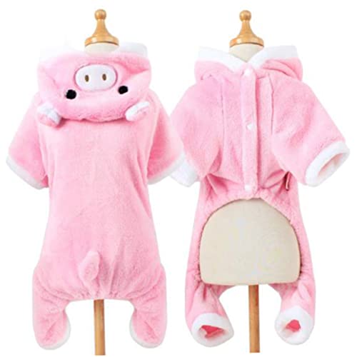 Disfraz de cerdo para perros talla M color rosa