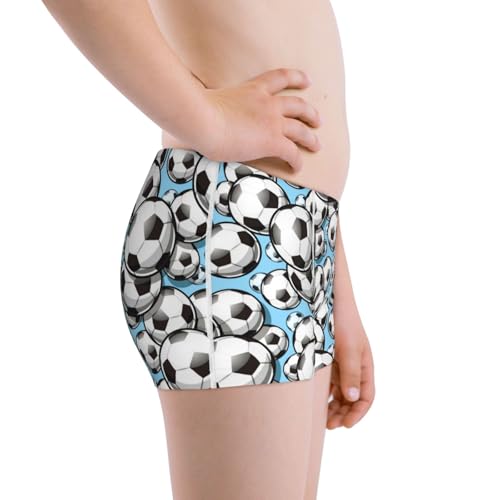 Boys' Cotton Boxer Brief Soft Underwear-Football Soccer Ball2