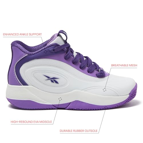 Image of Reebok Open Gym Kids Basketball Shoes for Boys and Girls Sneakers Size Big and Little Kid 11 to 7