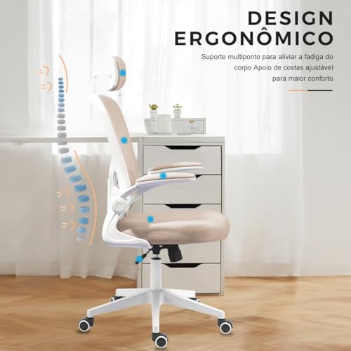 Cadeira de escritório ergonômica com estofado de mesh（Amarelo）