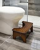 Bamboo Toilet Stool, 7' Toilet Stool Squat Adult, Non-Slip Poop Stool for Bathroom, Portable Squat Toilet Pooping Stool for Kids, Easy of Use and Clean - Improve Squatting Posture and Comfort (Brown)