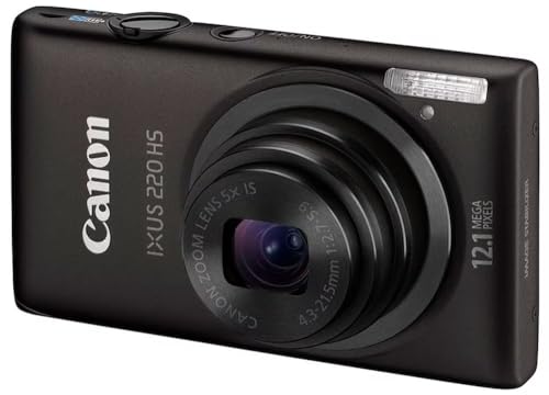 Canon Ixus 220 HS Fotocamera Digitale 12.1 MP, Nero