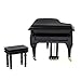 Broadway Gift Glossy Black Grand Piano 7 inch Miniature Replica Figurine Decoration