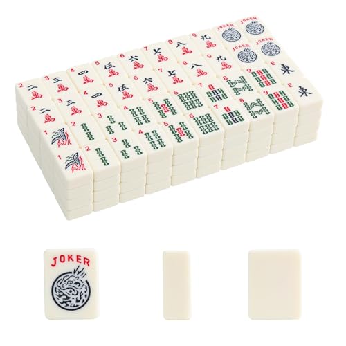 GUSTARIA American Mahjong Tiles - 166 Premium 1.2 Ivory Tiles (Tiles Only)