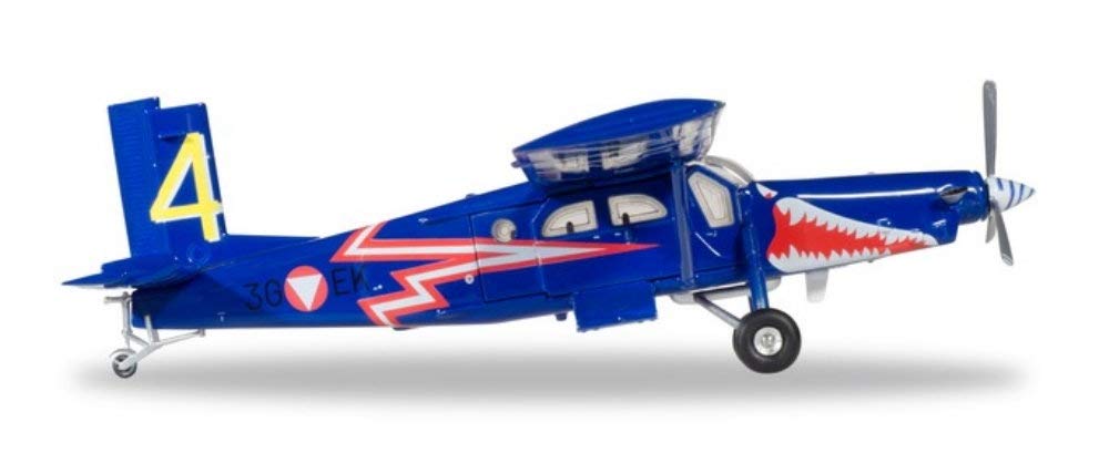Herpa580274 Austrian Air Force Pilot PC-6 Turbo Porter-4 Wing, Blue Elise-3G-EK