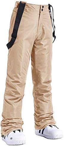 IQYU Snowboardbroek voor dames, waterdichte skibroek, grote maten, outdoorbroek, wandelbroek, skibroek, outdoor, wandelbroek, winddicht, thermische broek met bretels, warm gevoerde draagbroek, skiën