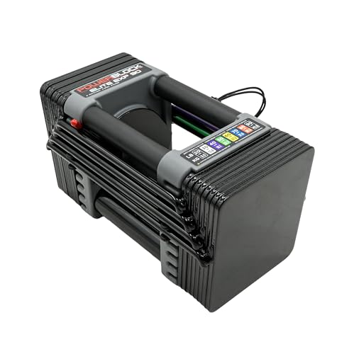 PowerBlock Elite EXP Adjustable Dumbbells, Sold Individually, Stage 1, 2-22 kg. Dumbbells, Durable Steel Build, Innovative Workout Equipment, All-in-One Dumbbells, Expandable with Expansion Kits