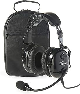 Cadence CA501 Premium PNR Stereo Pilot Aviation Headset with Aux Input and Carrying