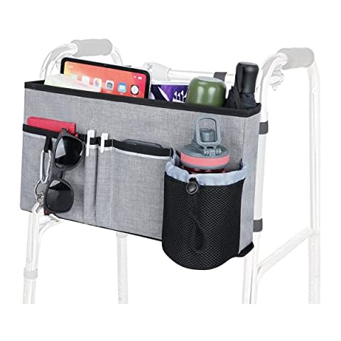 Mondo Medical Universal Walker Accessories for Seniors - Walker Basket for Folding Walker, Rolling Walker Caddy Bag Cover