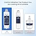 GLACIER FRESH Replacement for DA97-17376B Refrigerator Water Filters, HAF-QIN, HAF-QIN/EXP, DA97-08006C, RF23M8070SG, RF23M8070SR, RF23M8090SG, RF23M8090SR, RF23M8570SR, RF23M8590SG (3 Pack)