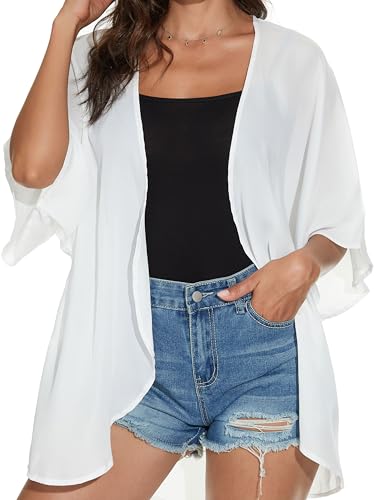 Image of Swimsuit Coverups for Women Sarong Beach Bikini Wrap Sheer Short Skirt Chiffon Scarf for Swimwear