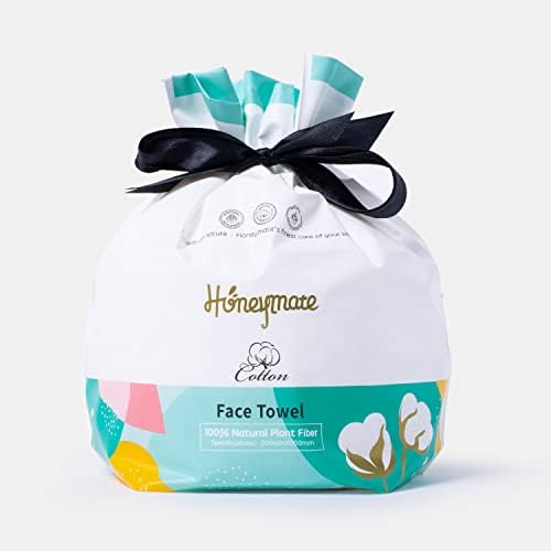 Cotton Face Towels, 90 Count Ultra Soft Extra Thick Disposable Facial Tissues for Sensitive Skin and used as Cleansing Towelettes, Makeup Remover