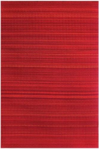 Mad Mats Mixed Warm Red Outdoor Rug – Reversible Plastic Mat (8 × 10 ft) – UV‑Resistant, Water‑Repellent & Easy‑Clean – Eco‑Friendly Recycled Patio/Deck Carpet