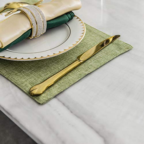 image for Home Brilliant Green Placemat Set of 8 Washable Place Mats Placemats H