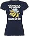 Sprüche Statement mit Spruch - Optimismus heißt umgekehrt Sumsi mit Po - weiß - M - Navy Blau - Tshirt Biene Damen - L191 - Tailliertes Tshirt für Damen und Frauen T-Shirt