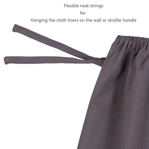 Image of Belsden 3 Pack Large Reusable Diaper Pail Liner, 28 inch x 30 inch Waterproof Washable Cloth Diaper Wet Dry Bags with Flexible Strings for Diapers, Laundry, Kitchen Garbage Cans, Lt Grey & Dark Grey & Black
