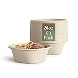 24 Oz Disposable Paper Bowls - Heavy Duty...