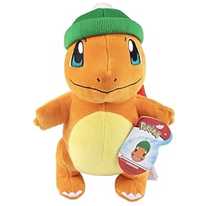 Pokemon 8″ Holiday Charmander Plush with Winter Hat Accessory – Officially Licensed – Generation 1 Starter – Stuffed Animal Toy Figure – Christmas Stocking Stuffer Gift for Kids, Boys, Girls – 2+