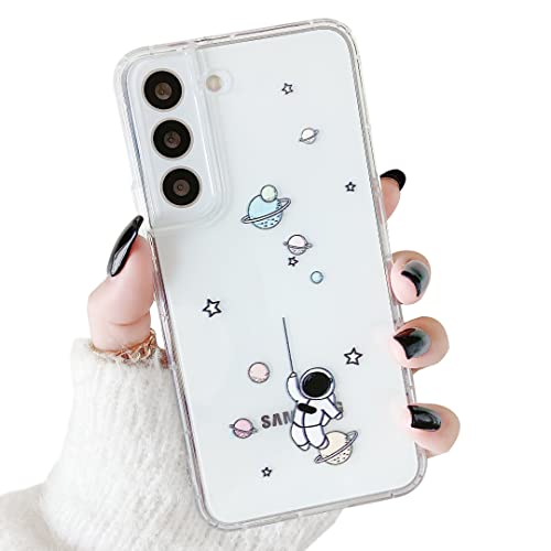 ZTOFERA Compatibile con Samsung Galaxy S21 FE 5G Cover Trasparente, Custodia Protettiva in Silicone per Samsung S21 FE 5G, Motivo Pianeta Stella Sottile Antiurto Cover, Astronauta