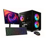 PC Gamer Completo Skill Apex Series, AMD Ryzen 5 5500, Geforce RTX 3050, 16GB DDR4, SSD 512GB M.2, Monitor LED 24' 180Hz, Preto SAS020