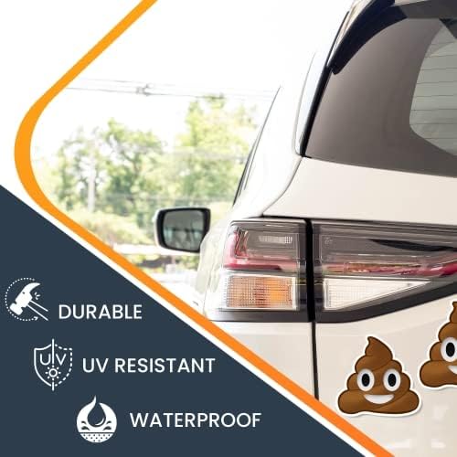 Magnet Me Up Poop Emoticon Magnet Decal, 5 Inch, 2 Pack, Cute Self-Expression Decorative Magnet for Car, Truck, SUV, Or Any Other Magnetic Surface - Image 3