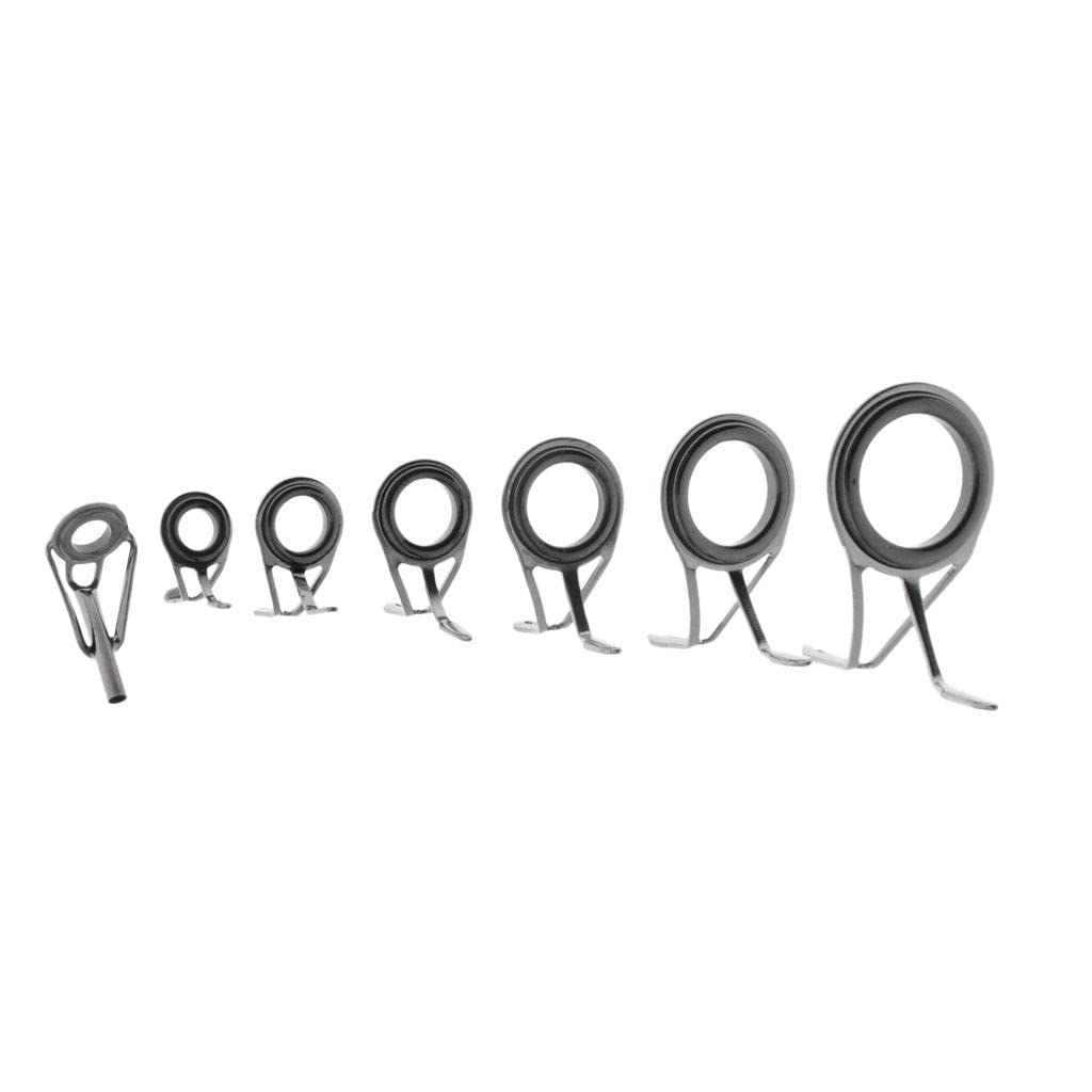 Anillos de guía para caña de pescar de acero inoxidable de alta resistencia, juego de 10 ojos Y 8