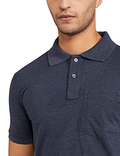 Image of Rupa Bumchums Men Super Combed Cotton Solid Half Sleeve Club Collar Polo Regular Fit T-Shirt with Chest Pocket