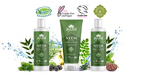 Ayumi Neem & Tea Tree Face Scrub. Vegan, Cruelty-Free, Dermatologically-Tested, 1 x 125ml