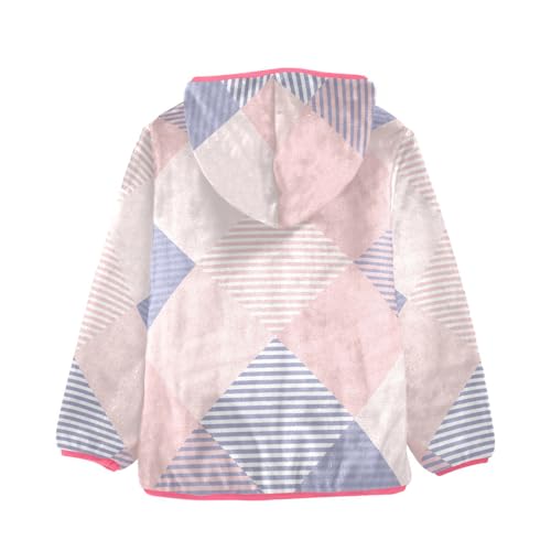 GuoChe Tartan Plaid Blue Pink Boys Fleece Jacket2