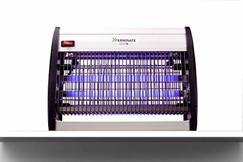 Xterminate XZAP16W Electric Fly Killer Zapper with Bright UV Bulbs, Cleaning Brush & Hanging Chain Included, Wall Mountable, Free Standing or Ceiling Suspended Kills Flies, Bugs, Mosquitoes and Wasps