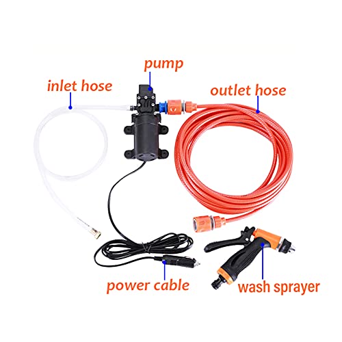 ERYUE Máquina de lavar carro,Kit de máquina de lavar de carro de alta pressão 12V bomba elétrica + p