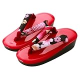 [SAKIKU-EN] 七五三 女の子用 ソフト鼻緒 エナメル台 草履 単品 16・18・21cm 子供用 キッズ ジュニア 和装 履物 ひな祭り お正月 かわいい sz-106 (11.レッド, 21.0cm)