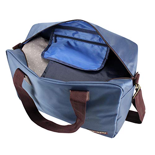 BOLSA MALA PARA VIAGEM E ACADEMIA COM ALÇA AJUSTÁVEL BOLSINHO INTERNO JACKI DESIGN AZUL ESCURO