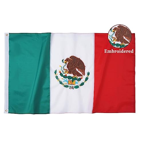 Drapeau national MX robuste Homissor petit format résistant pour l'extérieur